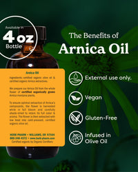 Thumbnail for Herb Pharm Certified Organic Arnica Oil - 4 Ounce