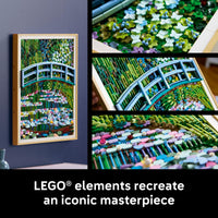 Thumbnail for LEGO Art Claude Monet – Bridge Over a Pond of Water Lilies - Building Sets for Adults, Ages 18+ - Wall Decor for Living Room or Home Office - Gift for Women & Men - 31220