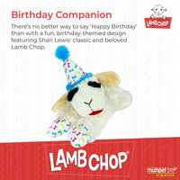 Thumbnail for Multipet Lamb Chop Dog Plush Toy w/Birthday Hat - Squeaky Toy for All Dogs - Extra Soft Plush - Stuffed Animal for Cuddling & Playing (10.5