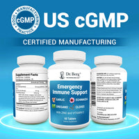 Thumbnail for Dr. Berg Emergency Immune Support w/Echinacea - Potent Blend of Herbal Extracts (Warning: Strong Herbal Smells) - Immune Support Supplement Includes 2,000 IUs of Vitamin D & 10mg of Zinc - 60 Tablets