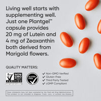 Thumbnail for Sports Research Vegan Lutein + Zeaxanthin 20mg Veg Softgels