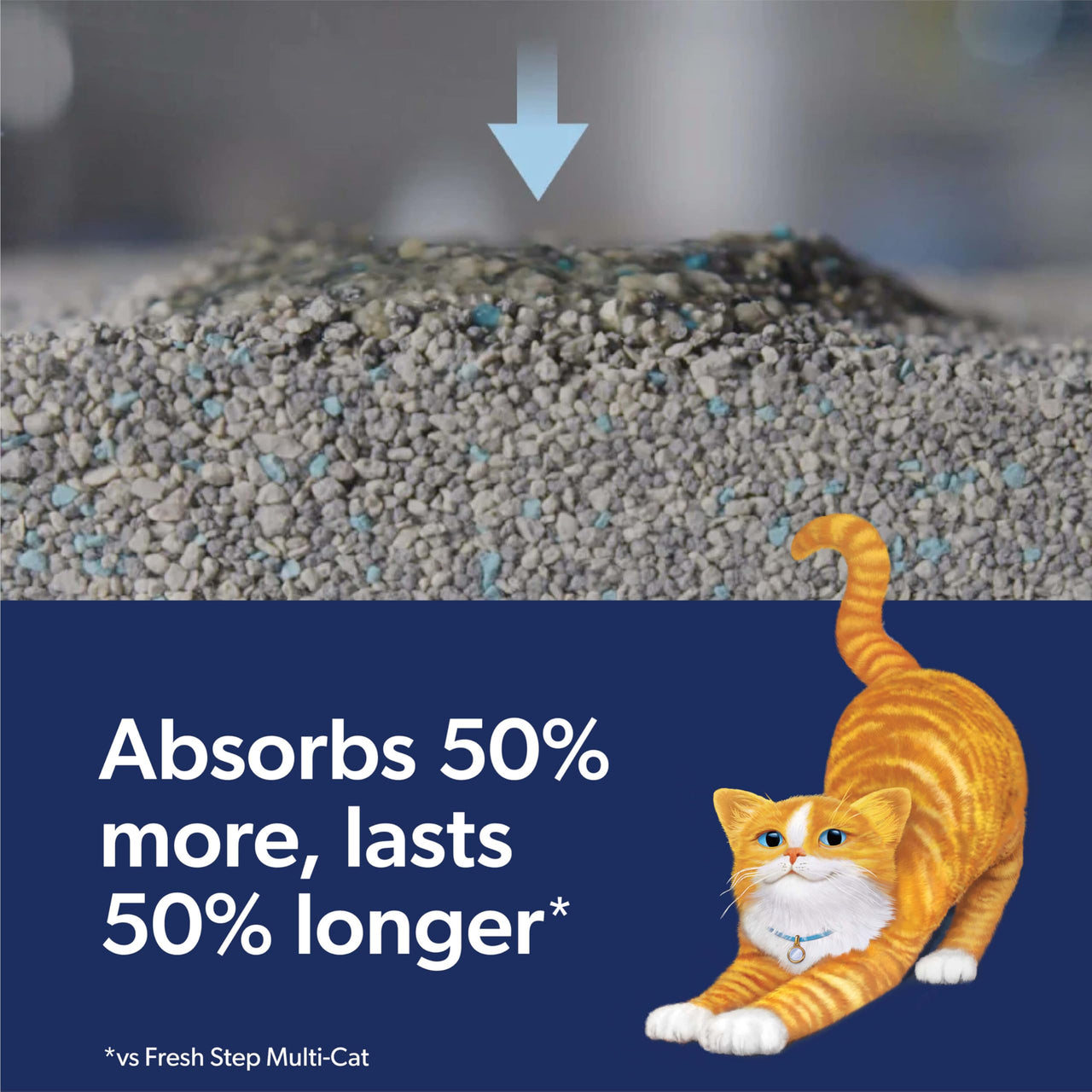 Fresh Step Outstretch Long Lasting Clumping Litter With Febreze Freshness, Activated Charcoal Litter Lasts 50% Longer, 19 lb. Box