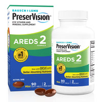Thumbnail for PreserVision AREDS 2 Eye Vitamins, #1 Eye Doctor Recommended Brand, Lutein and Zeaxanthin Supplement with Vitamin C, Vitamin E, Zinc, and Copper, 90 Softgels (Minigels)