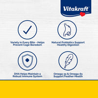 Thumbnail for Vitakraft Menu Premium Parakeet Food - Vitamin-Fortified - Daily Pet Bird Food, 2.5 pounds