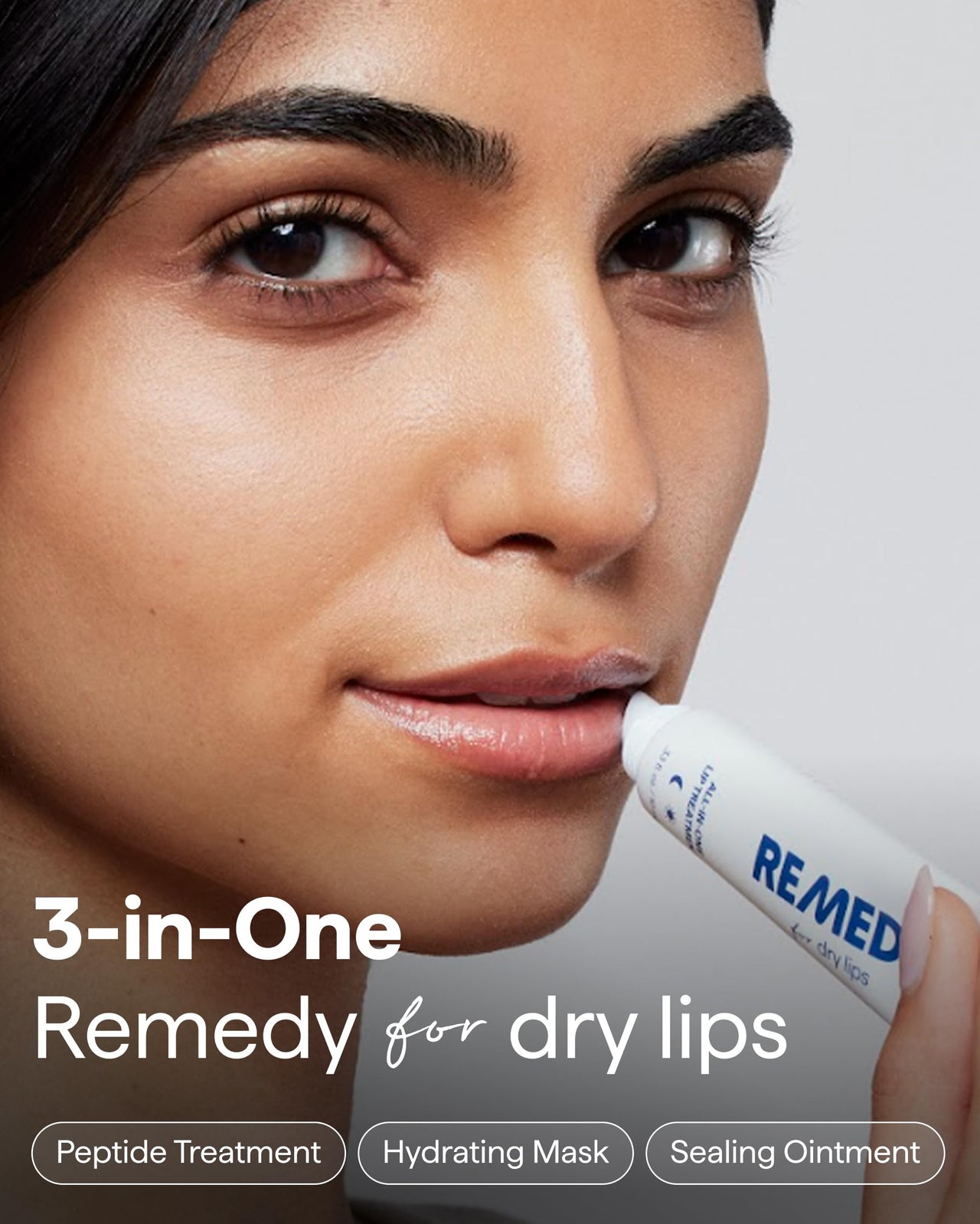 Remedy for Dry Lips | All-In-One Lip Treatment | Hydrating and Healing Lip Balm Ointment with Ceramides, Peptides, and Dimethicone | Repairs Dry, Cracked Lips | By Dermatologist Dr. Shah