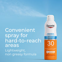 Thumbnail for Eucerin Advanced Hydration SPF 30 Sunscreen Spray, Lightweight Spray Sunscreen with Hyaluronic Acid and Humectants, Hypoallergenic, Fragrance and Alcohol Free, 6 Oz Bottle