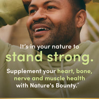 Thumbnail for Nature's Bounty Calm Magnesium Glycinate Supplement - High Absorption Magnesium for Relaxed Mood, Heart & Bone Health, 90 Capsules