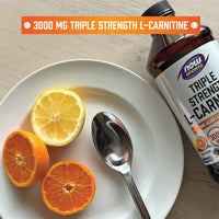 Thumbnail for NOW Sports Nutrition, L-Carnitine Liquid, Triple Strength 3000 mg, Citrus, 16-Ounce