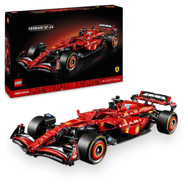 LEGO Technic, Ferrari SF-24 F1 Car Toy Toy Birthday Present Block Male Female Vehicle Car Mini Car 42207