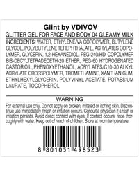Thumbnail for Glint Face & Body Glitter Gel (Gleamy Milk, 0.1oz) - Multi-Use Makeup for Eyes, Cheeks, Body, and Hair. Rich Pigment, Long-Lasting Sparkle/Glitter for Party, Festival, Concert