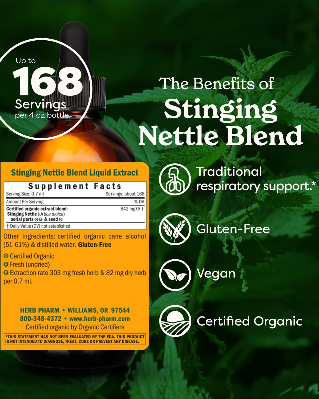 Herb Pharm Stinging Nettle Blend Liquid Extract - 4 Ounce