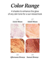 Thumbnail for Glint Marble Highlighter (Sunset Bronze, 0.08oz) - Korean Makeup. Inspired Baked for Smooth, Radiant Glow, Long-Lasting Wear. Enriched with Micro Pearl Particles