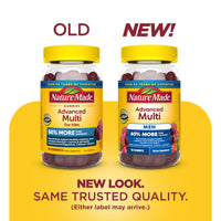 Thumbnail for Nature Made Advanced Multivitamin Gummies for Him, Mens Multivitamin Gummies with Magnesium Citrate, Calcium & B Vitamins, Daily Support, 90 Gummies, 30 Day Supply