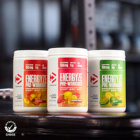 Thumbnail for Dymatize Energyze Pre Workout Powder for Men and Women, Peach Mango, 150mg Caffeine, 5g BCAAs, Performance Blend of L-Theanine, L-Tyrosine, L-Citrulline, No Sugar (30 Servings)