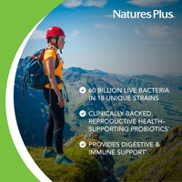 Thumbnail for NaturesPlus GI Natural Probiotic Women - 30 Capsules, Pack of 2 - Digestive & Immune Support, Urinary Tract Health - Includes Cranberry - Gluten Free - 60 Total Servings