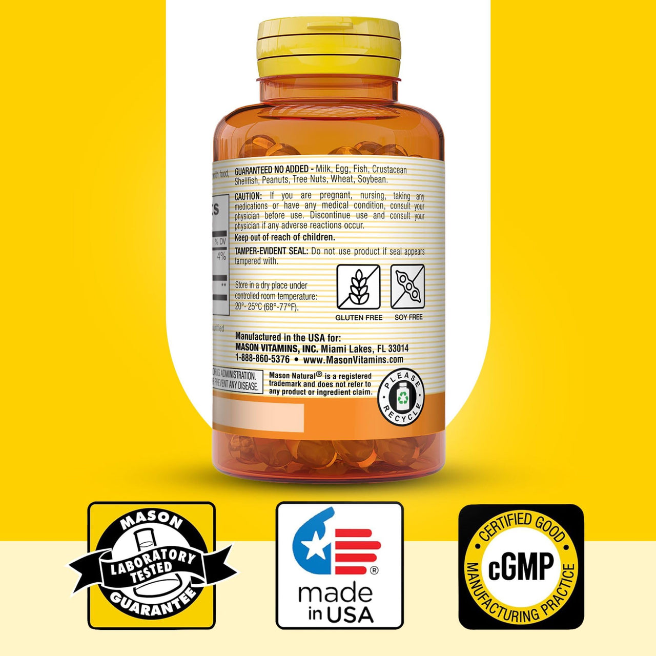 Mason Natural Lutein 6 mg with Vitamin E, 2 Month Supply, Healthy Vision & Eye Function, Supports Normal Eye Health