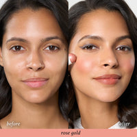 Thumbnail for Julep Skip The Brush Cream to Powder Blush Stick - Rose Gold - Blendable and Buildable Color - 2-in-1 Blush and Lip Makeup Stick