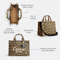 Thumbnail for Coach Cargo Tote with Leopard Print Leopard One Size