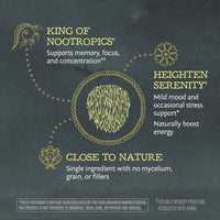 Thumbnail for Sunwarrior Lions Mane Supplement Organic Mushroom Powder | Lion's Mane Powder Focus Supplement Mushroom Tea | 150g Pouch 60 Servings | Be Well
