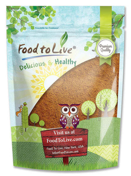 Food to Live Cacao Powder – 8 Ounces, Raw, Unsweetened, Kosher, No Sugar, Vegan, Keto, Paleo Friendly, Sirtfood, Bulk, Cocoa Powder for Baking, Smoothies, Hot Chocolate, Confectionery, Coffee
