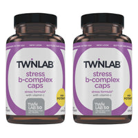 Thumbnail for Twinlab Stress B-Complex Caps - Complete B-Complex & 1000 mg Vitamin C - Energy Support Supplement with Vitamin B12 and B6-100 Capsules (Pack of 2)