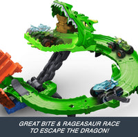 Thumbnail for Hot Wheels Monster Trucks Sharks vs. Dinos Dragon Destruction Playset
