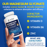 Thumbnail for Dr. Berg Maximum Strength 4-in-1 Chelated Magnesium Glycinate with Clean, Potent & Pure Ingredients | 4X Lab-Tested & Verified | USA Formulated Magnesium Supplement Capsules | 90 Capsules