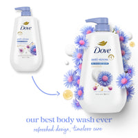 Thumbnail for Dove Body Wash with Pump Anti-Stress Blue Chamomile & Oat Milk, for 24hr Lotion-Soft Skin Moisturizing Skin Cleanser with No Sulfates No Parabens 30.6 oz