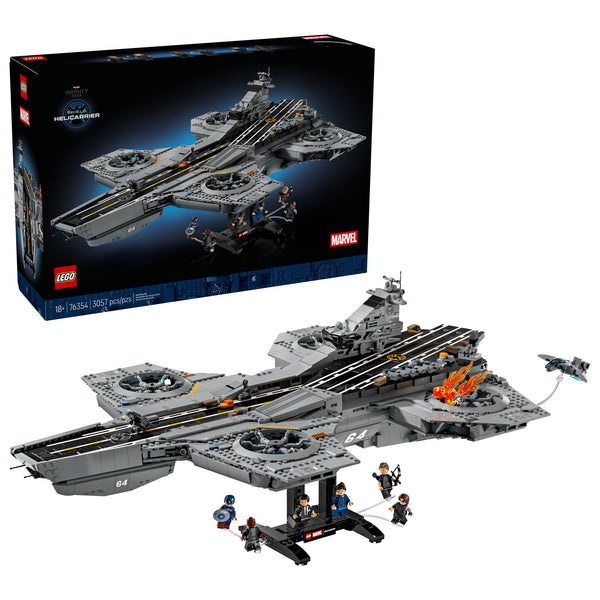 LEGO Marvel S.H.I.E.L.D. Helicarrier - Collectible Building Set for Adults, Ages 18+ - Marvel Bedroom or Home Office Decor - Includes 6 Minifigures - Gift for Men & Women - 76354