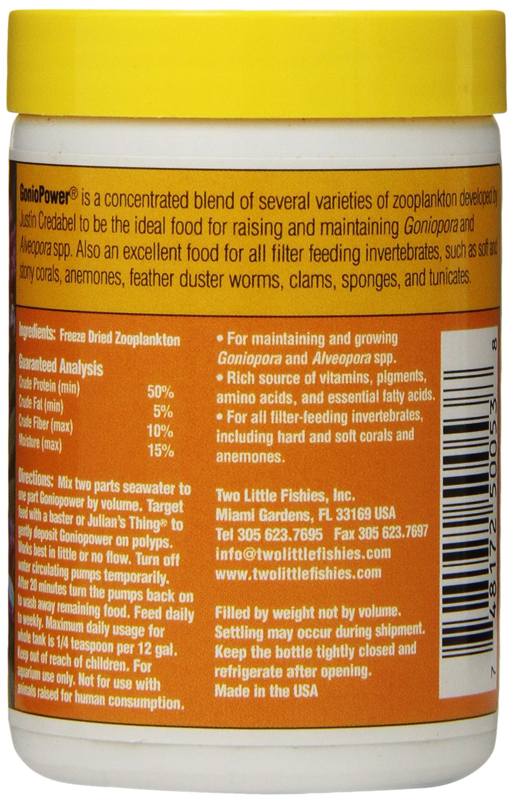 Two Little Fishies ATLGP1RTG Goniopower Advanced Zooplankton Diet, 30gm