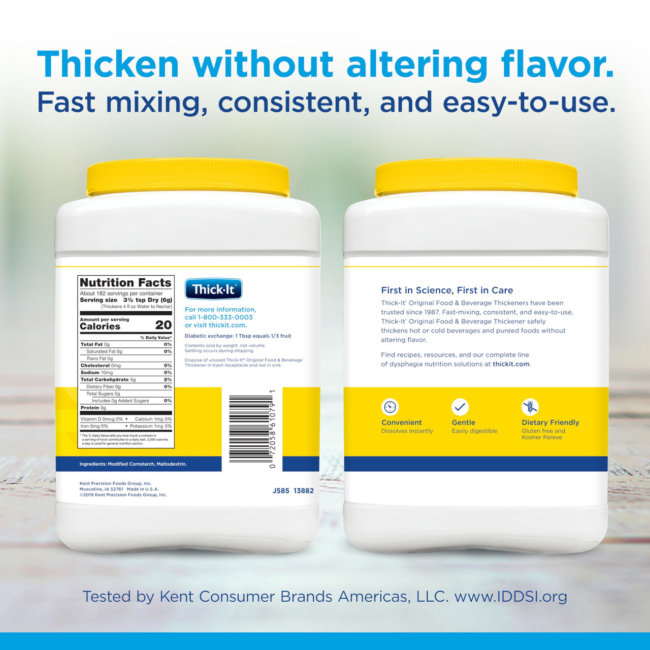 Thick-It Original Food & Beverage Thickener, Flavorless Powder for Dysphagia (IDDSI), Digestible Swallowing Aid, Easy-to-Mix & Instant Dissolve, Used in Hot & Cold Food, 10 oz Canister