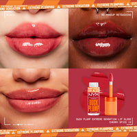 Thumbnail for NYX PROFESSIONAL MAKEUP Duck Plump High Pigment Plumping Lip Gloss with Spicy Ginger, Vegan Lip Makeup - Cherry Spice (Transparent Red)
