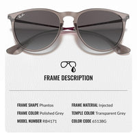 Thumbnail for Ray-Ban RB4171 Erika Classic Phantos Shape Sunglasses for Men and Women- Timeless Classic Sun Glasses with Modern Elegance - Premium UV Protection - Designer Men's and Women's Sunglasses