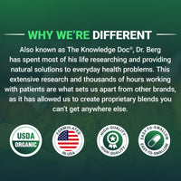 Thumbnail for Dr. Berg's Greens Superfood Cruciferous Vegetable Tablets - Vegetable Supplements for Adults w/ 11 Phytonutrient Super Greens Tablets - Energy, Immune System & Liver Veggie Tablets - 250 Tablets