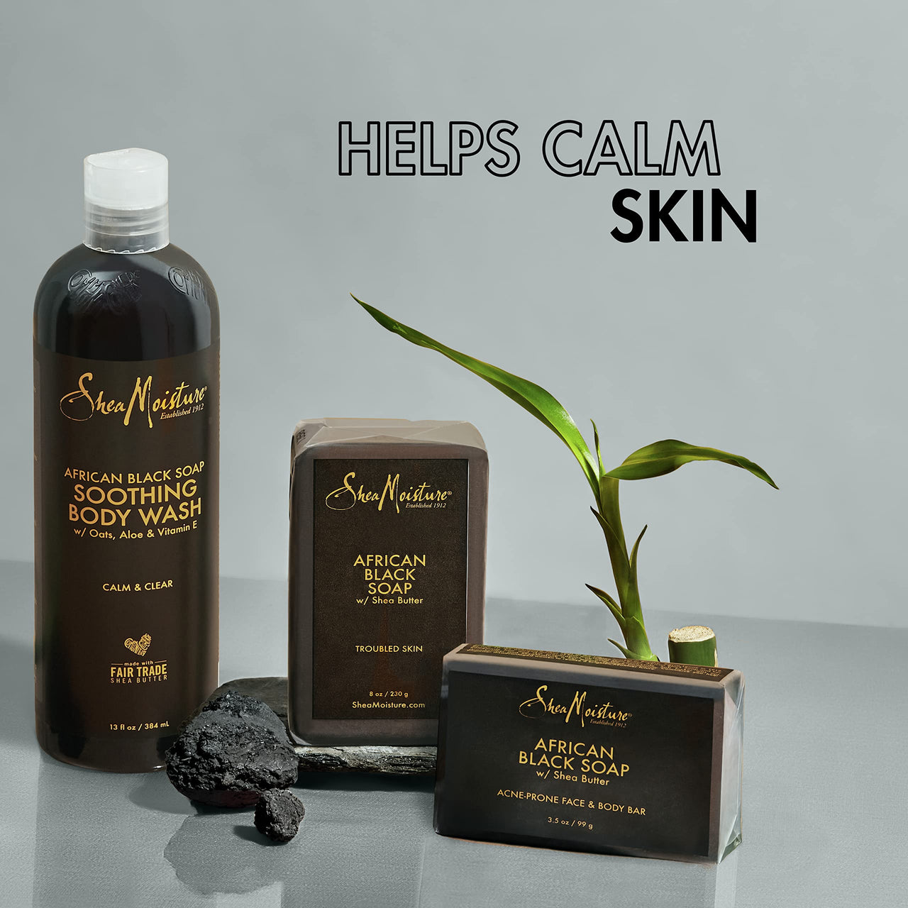 SheaMoisture Soothing Body Wash for Acne Treatment African Black Soap Paraben Free Body Wash 13 oz