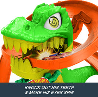 Thumbnail for Hot Wheels City T-Rex Blaze Battle & 1:64 Scale Die-Cast Toy Car