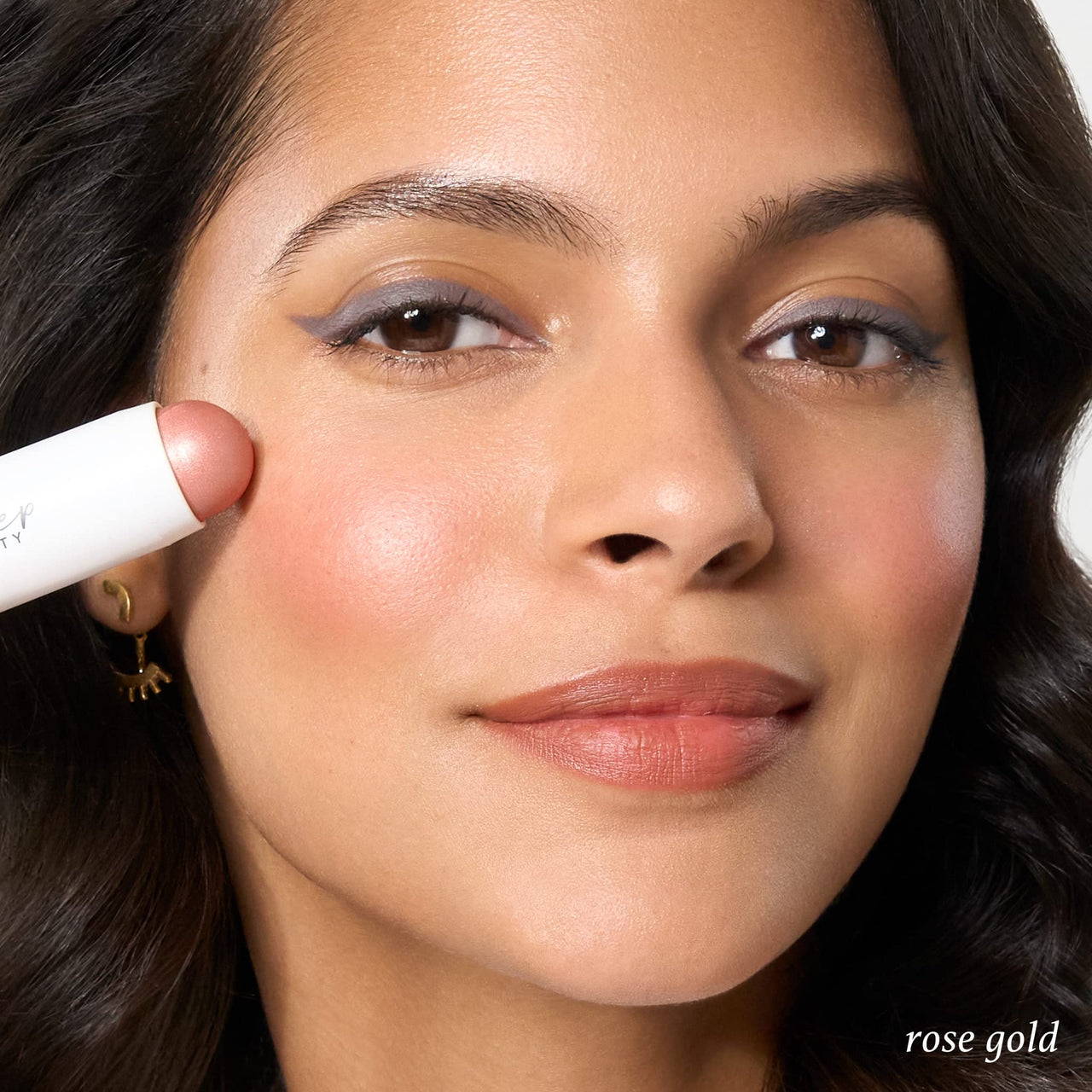 Julep Skip The Brush Cream to Powder Blush Stick - Rose Gold - Blendable and Buildable Color - 2-in-1 Blush and Lip Makeup Stick