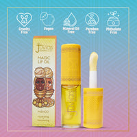 Thumbnail for Juvia's Place Magic Lip Oil - Mango - Smooth, Hydrating with Vitamin E for Soft, Glossy, Juicy Lips - Infused with Fruit Extracts - Tinted, Shimmering, Lightweight & Non-sticky Lip Oil for Summer