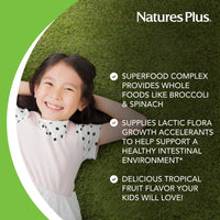Thumbnail for NaturesPlus Animal Parade KidGreenz, Tropical Fruit Flavor - 90 Animal-Shaped, Chewable Tablets - Vegetarian, Gluten Free - 90 Servings