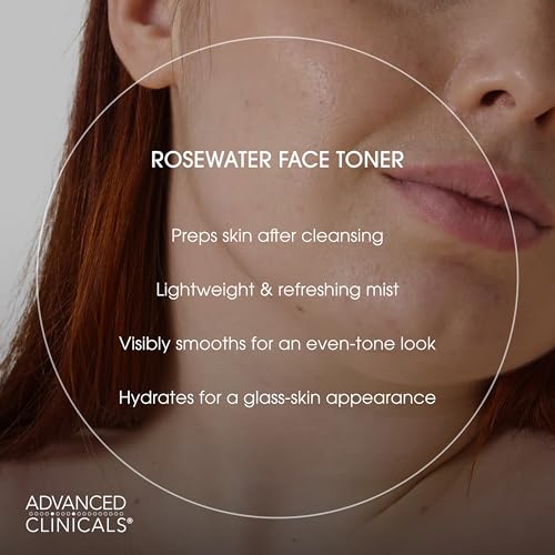 Image 3 of Advanced Clinicals Collagen + Rosewater Facial Mist Toner 8 Fl Oz