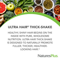 Thumbnail for NaturesPlus Ultra Hair Thick Shake - 1 lb - French Vanilla Flavor - Hair Protein Powder for Healthy Growth - With Biotin & Amino Acids - Non-GMO, Gluten-Free - 16 Servings