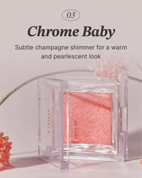 Thumbnail for Glint Dewy Highlighter (Chrome Baby, 0.08oz) - Luminous Glow, Infused with Micropearls, Shiny Illuminator. Rich Pigment & Silky Touch, Korean Makeup.