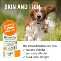 Thumbnail for HomeoPet Skin and Itch, Safe and Natural Itch Relief for Dogs and Cats, Coat and Skin Soother for Pets, 15 Milliliters