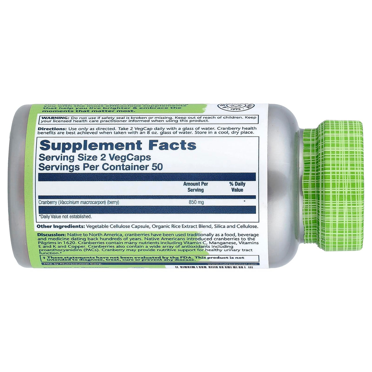Solaray Cranberry - 425 mg - 100 Capsules