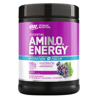 Thumbnail for Optimum Nutrition Amino Energy Powder Plus Focus, with BCAA, Electrolytes, and Caffeine, Grape, 1.42 LB,72 Servings (Packaging May Vary)