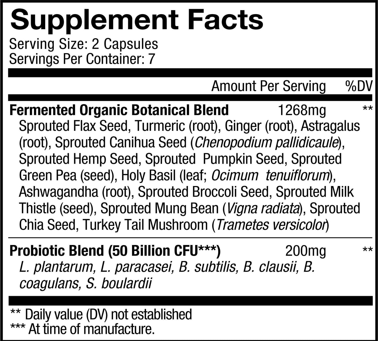 Codeage SBO Probiotics 50 Billion CFUs, Multi Strain Soil-Based Organisms, Travel Sized Shelf-Stable Probiotic Supplement, Organic Fermented Botanical Blend & Prebiotic, 7-Day Formula, 14 Capsules