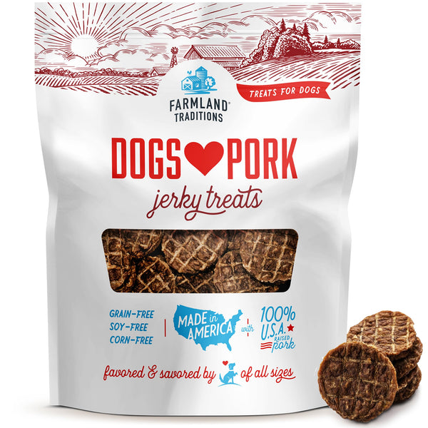 Farmland Traditions New Filler Free Dogs Love Pork Premium Jerky Treats for Dogs (13.5 oz.)