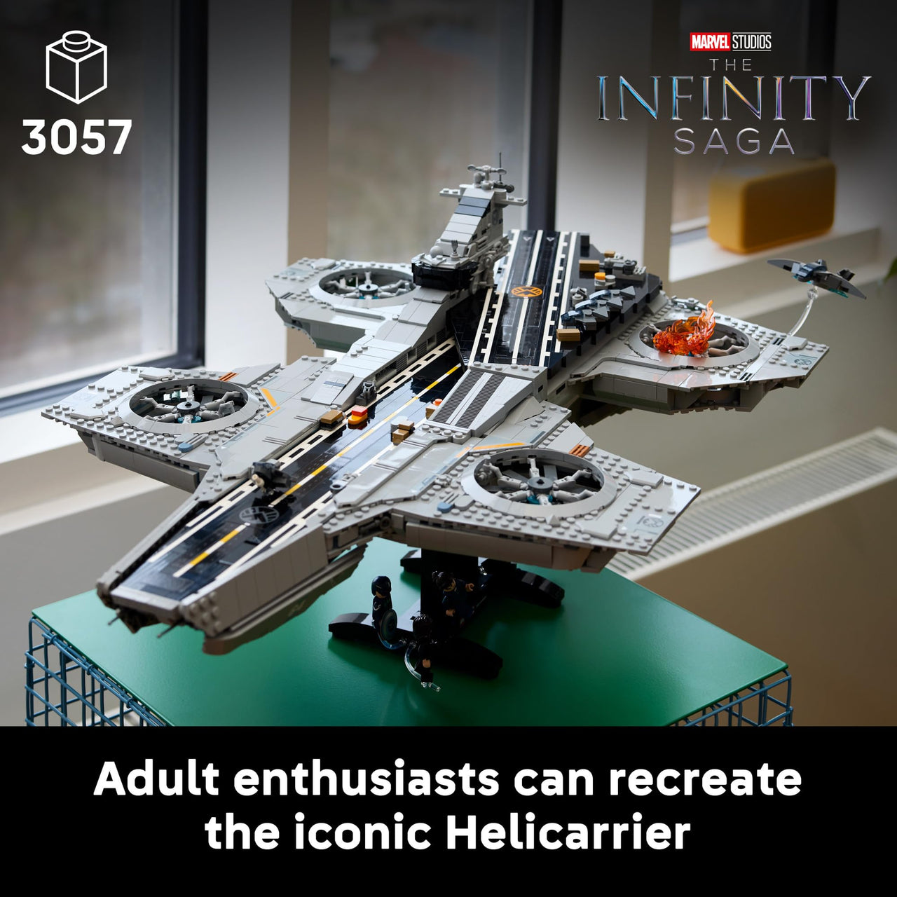LEGO Marvel S.H.I.E.L.D. Helicarrier - Collectible Building Set for Adults, Ages 18+ - Marvel Bedroom or Home Office Decor - Includes 6 Minifigures - Gift for Men & Women - 76354