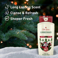 Thumbnail for Old Spice Body Wash for Men, Holidudes Holiday Edition, 24/7 Holiday Freshness, Lasting Scent and Rich Lather, Stocking Stuffer, Lumbersnack with Fresh Pine Scent, 16 oz