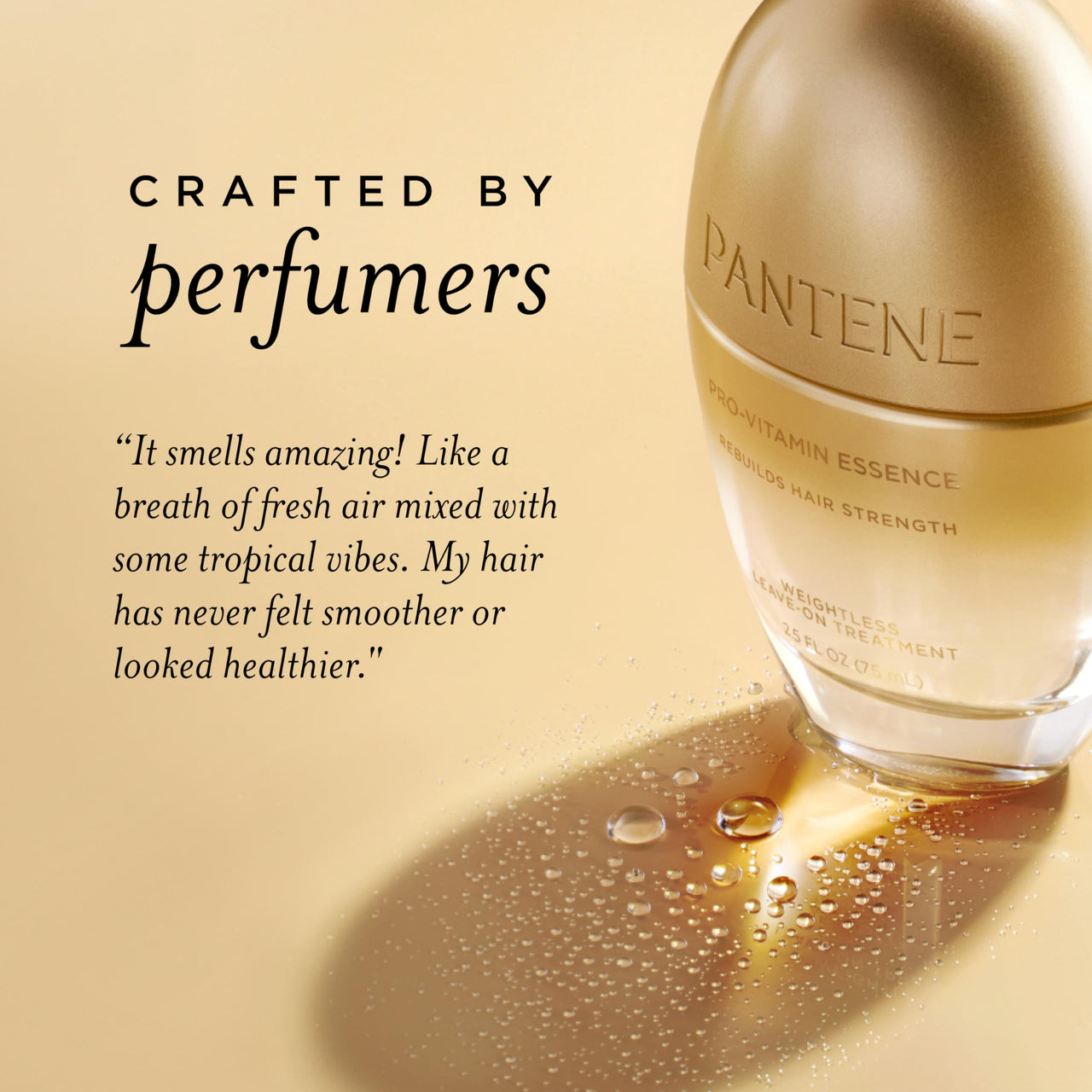 Pantene Pro-Vitamin Essence, Daily Repair Mist, Weightless Leave-On Treatment Strengthens & Rebuilds Damaged Hair, Reduces Breakage, 2.5 Fl Oz